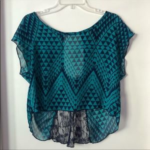 🌹 4 for $20 - Lace sheer cut out top